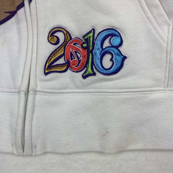 Disney 2016 Mickey Mouse Fantasia Sweater Womens XL White Hooded Sweatshirt - Picture 3 of 16